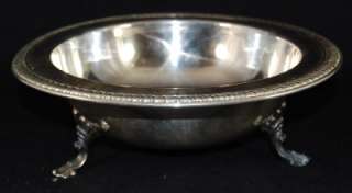 FB Rogers Silver Plate Rope Edge Footed Center Bowl  