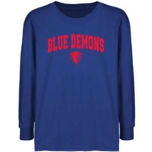  DePaul Blue Demons Youth Royal Blue Logo Arch T shirt 
