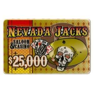    10 Gram Nevada Jacks Poker Chips 25k Plaque