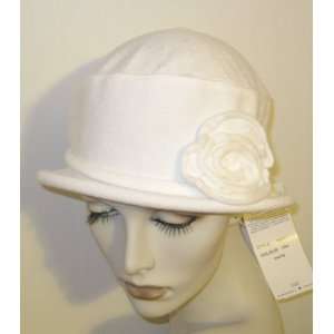  White Roz Topper Cotton Hat By Parkhurst 