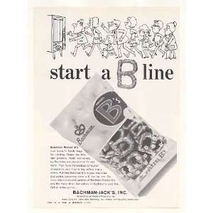  1968 Bachman Jacks Pretzel Bs Bag Vending Trade Print Ad 
