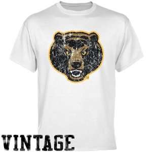  NCAA Baylor Bears White Distressed Logo Vintage T shirt 