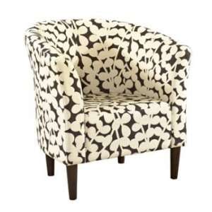  Classic Seating Barrel Shaped Accent Chair with Brown 