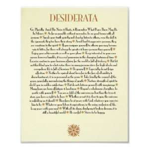  Desiderata Poster