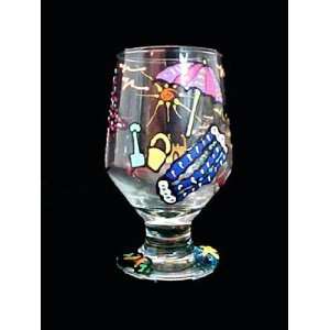  Beach Party Design   Hand Painted   High Ball   Drinking 
