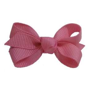  Pink Small Solid Bow Hair Clip