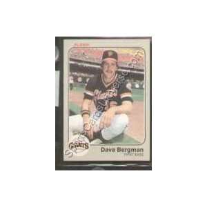  1983 Fleer Regular #253 Dave Bergman, San Francisco Giants 