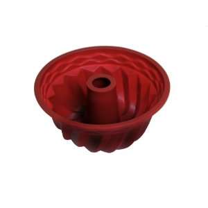  Lekue Silicone 8 1/2 Inch Deep Fluted Pan, Red Kitchen 