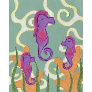  Sea Horse Family Collage Canvas Art