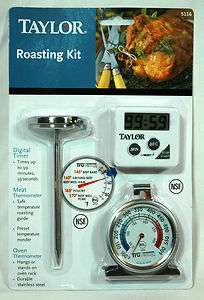 Roasting Kit Taylor Digital Timer, TruTemp Meat Thermometer & Oven 