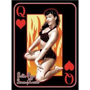  Bettie Page Queen Of Hearts Vinyl Sticker 3 x 5 Aprox 