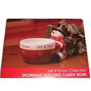  Snowman Let It Snow Collection Candy Bowl Kitchen 