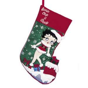  16 Betty Boop Velvet Embroidered Christmas Stocking 