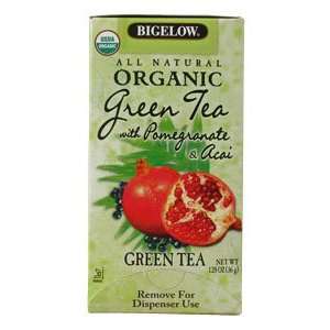 Bigelow Tea, Organic Green Tea with Pomegranate and Acai 20 / Box 