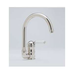   Country Kitchen Single Lever Faucet with Porcelain Lever Handle   Roh