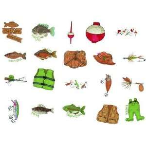  Great Notions Embroidery Machine Designs FISHING Kitchen 