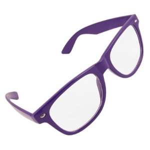  Como Purple Plastic Full Frame Clear Lens Glasses for Lady 