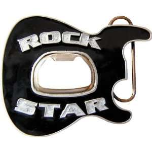  Gear One Rock Star Guitar Belt Buckle with Bottle Opener 