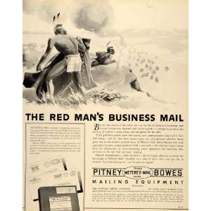   Americans Pitney Bowes Mail Post   Original Print Ad