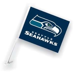   Seahawks Car Flag w/Wall Brackett Set of 2 Patio, Lawn & Garden