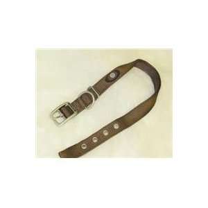  3 PACK DOUBLE THCK NYLN DLX DG COLLAR, Color BROWN; Size 