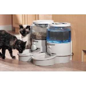 Small Size Automatic Cat Feeder & Filtering Water 