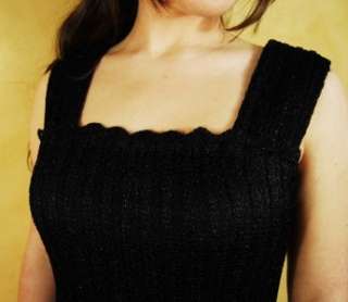 Vtg Damianou Black Lace Dress Metallic Sparkle Long Evening Maxi Gown 