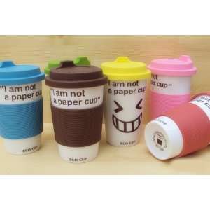  Eco Cup/I am not a paper cup/Ceramic Mug/Smile Cup 