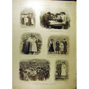  1903 March Midinettes Women Female Cheminel French
