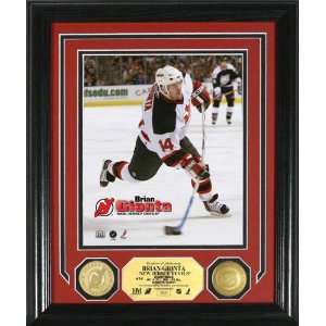  Brian Gionta New Jersey Devils Photomint with 2 Gold Coins 