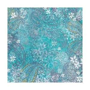  New   Abrianna Blue Paisley 12 x 12 Foil Paper by K 