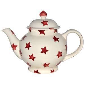  Emma Bridgewater Red Star 4 Cup Teapot Patio, Lawn 