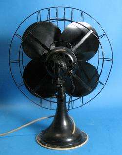 Large Diehl Art Deco 3 Speed Fan Works Great c. 1940s  