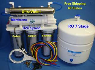 Stage 80 gpd RO+DI+UV Reverse Osmosis System Water Filter/ Clear 