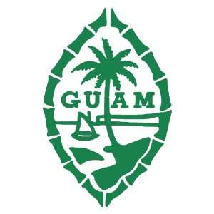  Guam GREEN Vinyl window decal sticker