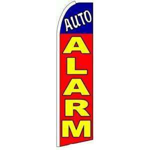  Auto Alarm Red Yellow Blue Extra Wide Swooper Feather Flag 
