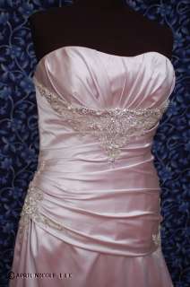   6803 Mauve Purple Satin Strapless Wedding Formal Dress 16 NWT  