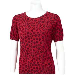  EP Pro Womens Short Sleeve Leopard Print Sweater( COLOR 