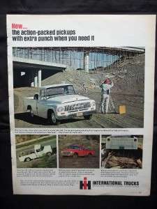 Vintage 1965 International Pickup Trucks Original Advertising Ad 