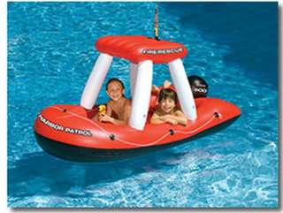 NEW Inflatable Fire Boat Swimming Pool Float Squirter  