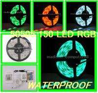Meter R G B SMD 5050 3 CHIPS Waterproof Flexible LED Strip 150 p 