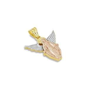    14k White Yellow Rose Gold Mother Mary Angel Pendant Jewelry