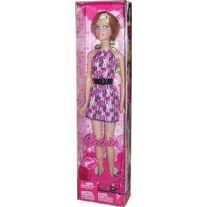  Barbie Glam Barbie wears a Barbie printed halter dress 