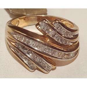  10k Yellow Gold Engagement Diamond Ring Brand New Jewelry