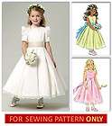 SEWING PATTERN MAKES FANCY FLOWER GIRL DRESS CHILD SIZES 2 TO 8 