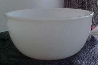 Vintage Lg White Glasbake Mixing Bowl made for Sunbeam  