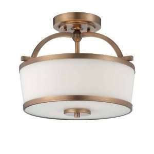   178 Hagen 2 Light Semi Flush in Heirloom Brass 6 