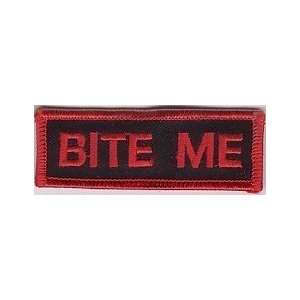 BITE ME RED Quality Embroidered Nice Biker Vest Patch