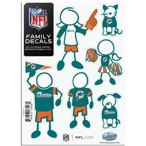 Miami Dolphins Family Decals Set of 6  