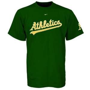  Nike Oakland Athletics Green Practice T shirt Sports 